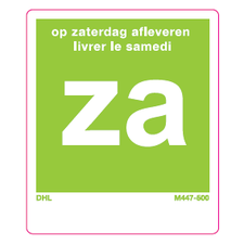 ZA zaterdag etiketten